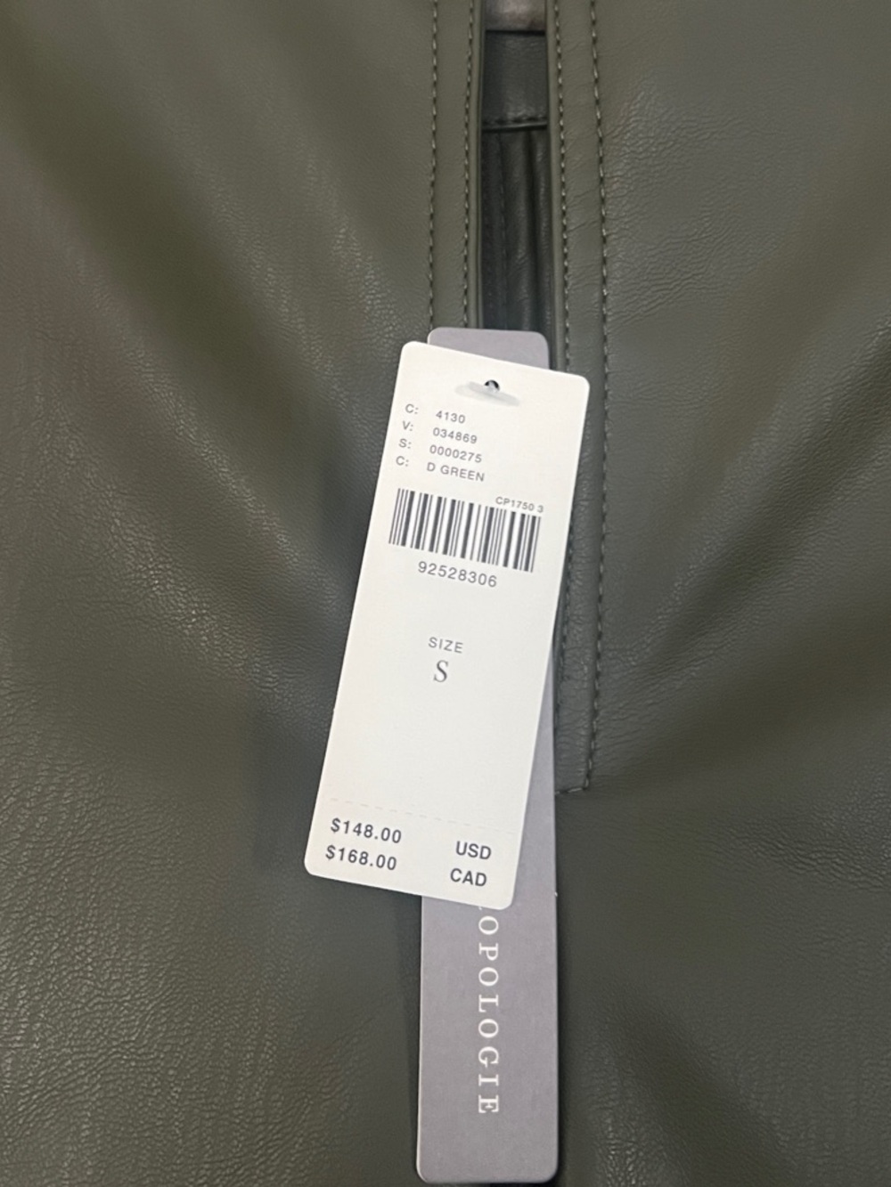 NWT Anthropologie The Emmy Faux Leather Short-Sleeve Mini Dress by Maeve - Picture 6 of 6